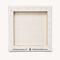 Thumbnail for 20x20 cm numeromaalauskangas valmiiksi pingotettuna puiselle kiilakehykselle – taustapuoli