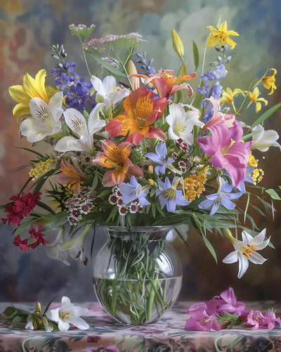 Petals in Porcelain 50x50cm timanttimaalaus