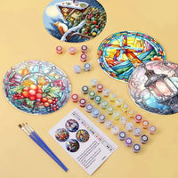 Thumbnail for Pöytätabletithin tarkoitettu numeromaalaussetti, jossa maalit ja siveltimet