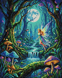 Thumbnail for Timanttikuvio - Moonlit Enchanted Forest