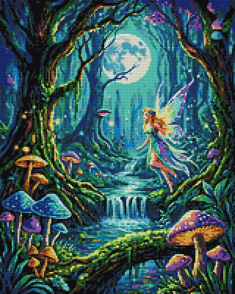 Timanttikuvio - Moonlit Enchanted Forest