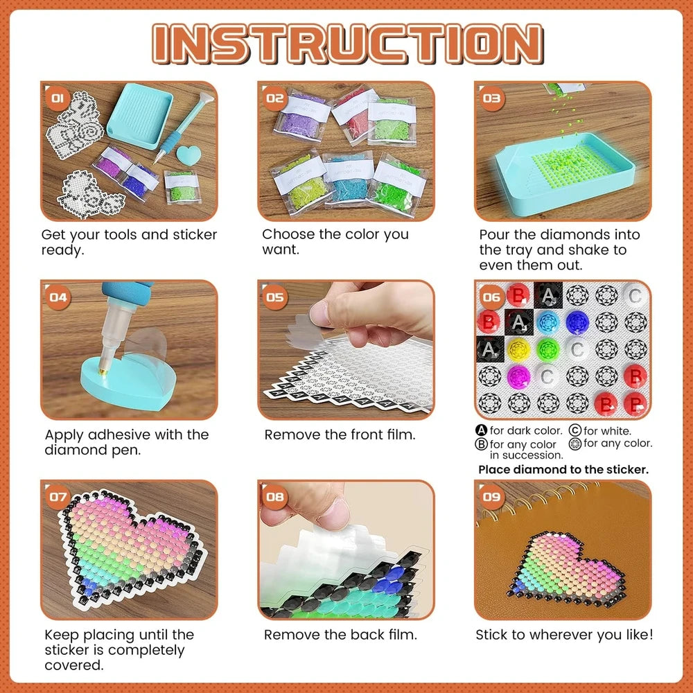 Ohjeet timanttimaalaustarrojen käyttämiseen.