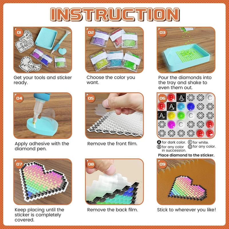 Ohjeet timanttimaalaustarrojen käyttämiseen.