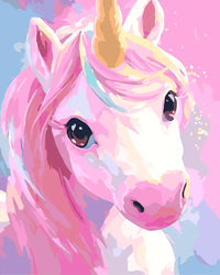 Thumbnail for Pinkki yksisarvinen numeromaalaus. Söpö ja lapsenomainen.