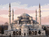 Thumbnail for Istanbulin moskeija numeromaalaus - upea arkkitehtuuri auringonlaskussa
