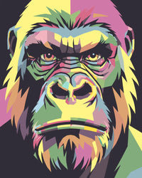 Thumbnail for Gorillan numeromaalaus - värikäs eläinmuotokuva
