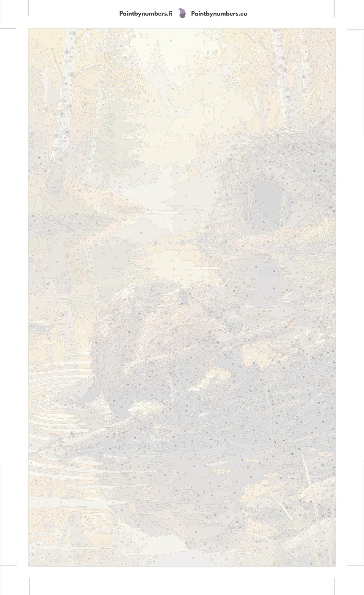 Paint by numbers canvas - Beaver Building Dam