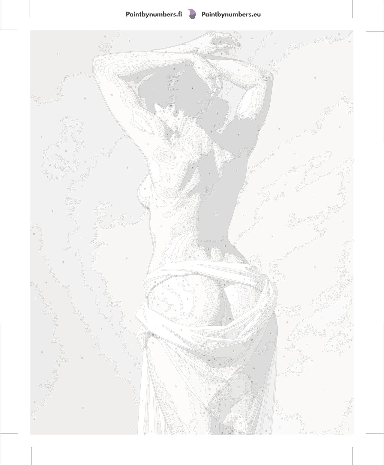Paint by numbers canvas - Woman Back Nude Draped