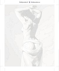 Thumbnail for Paint by numbers canvas - Woman Back Nude Draped