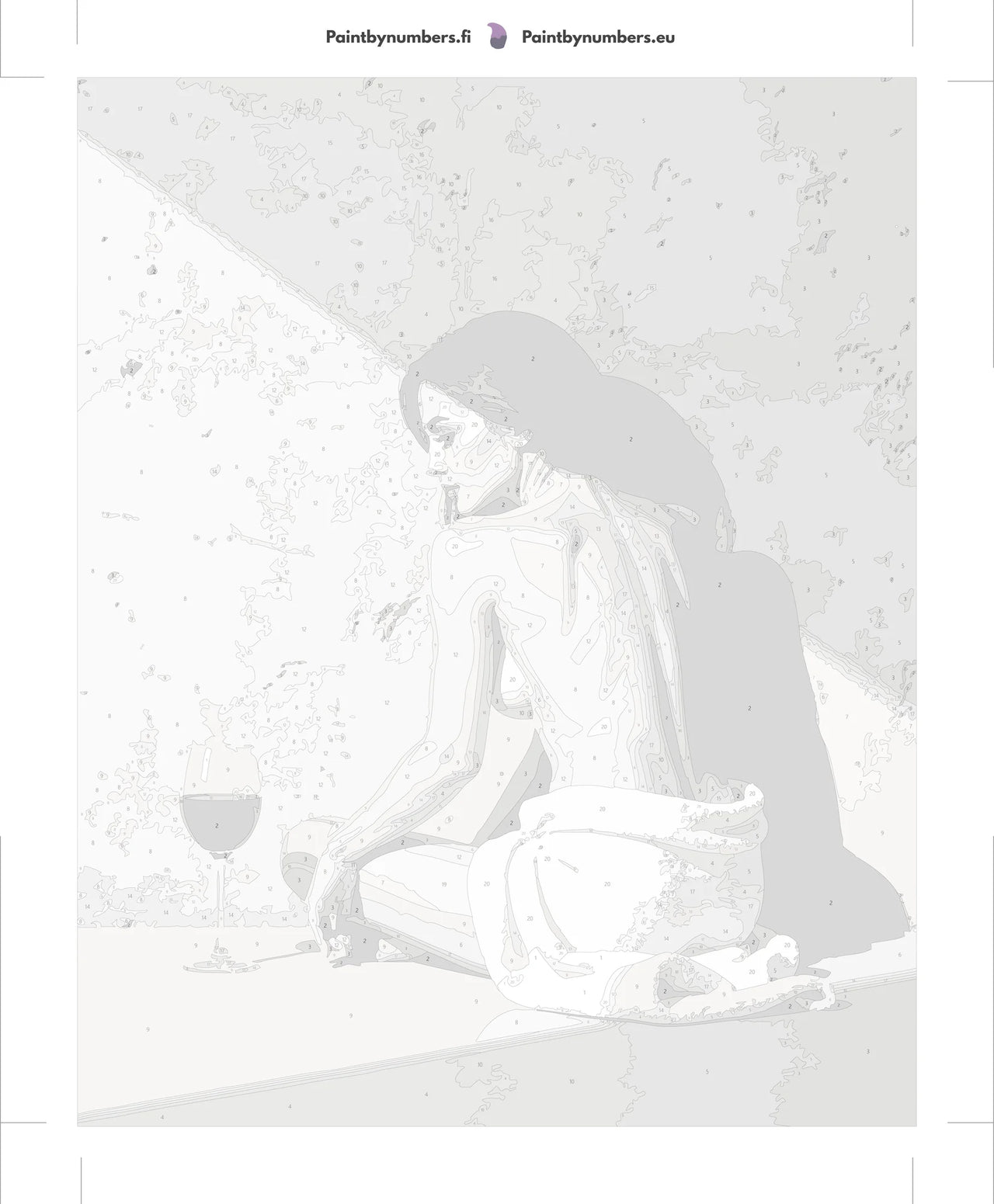 Paint by numbers canvas - Woman with Towel and Wine