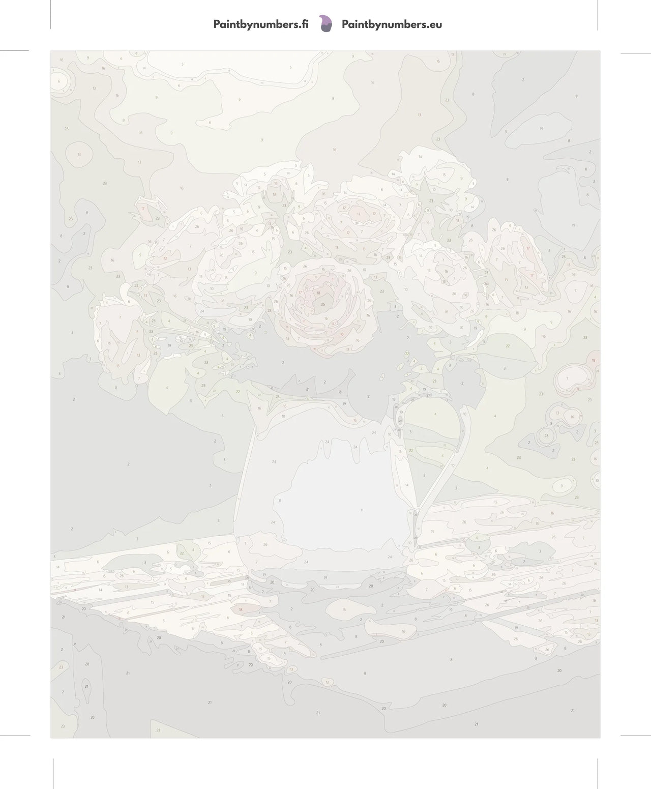 Ruusu numeromaalaus pakkaus