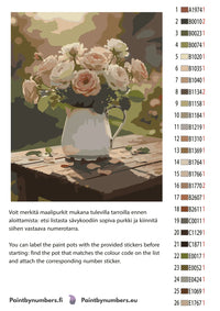 Thumbnail for Numeromaalauksen väriluettelo - kukat
