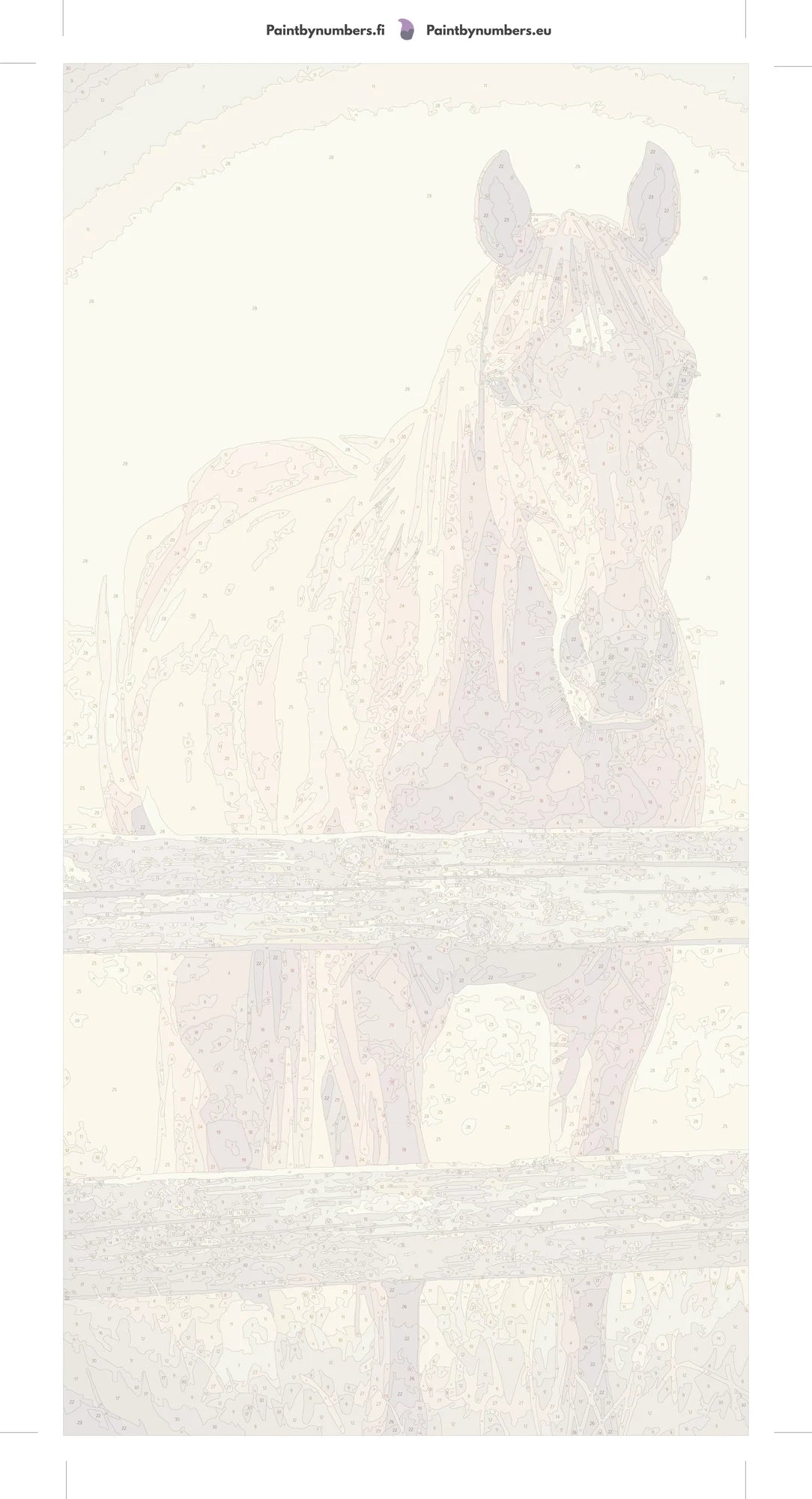 Hevonen numeromaalaus pakkaus