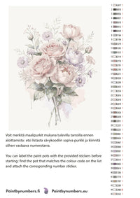 Thumbnail for Numeromaalauksen väriluettelo - kukat
