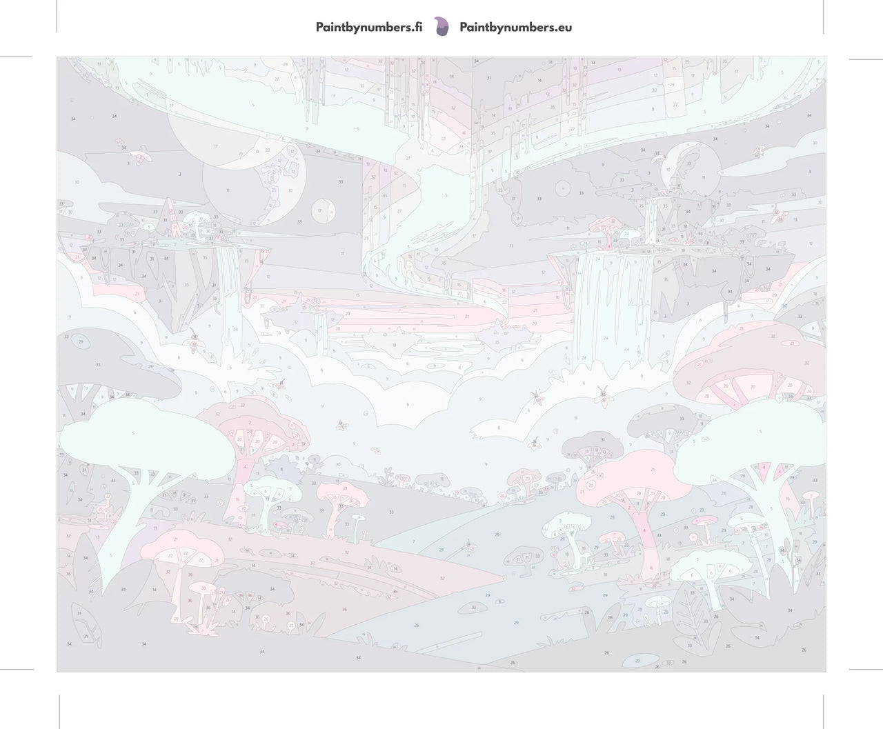 Fantasia maisema numeromaalaus pakkaus