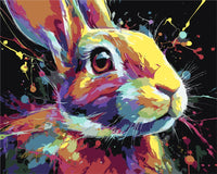 Thumbnail for Värikäs jänis maalauksessa - renderöinti valmiista numeromaalauksesta