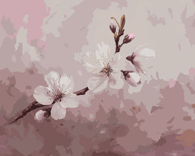 Whispers of Blush numeromaalaus – hennon vaaleanpunaiset kukat