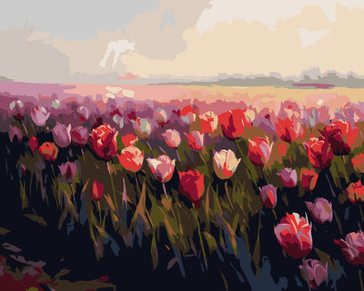 Tulip Tapestry numeromaalaus – tulppaanipelto