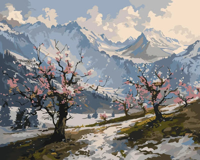 Whisper on the Alpine numeromaalaus – alppimaisema