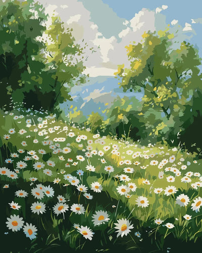 Luminous Bloom numeromaalaus – hohtava kukinta