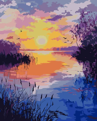 Violet Waters numeromaalaus – violetit vedet