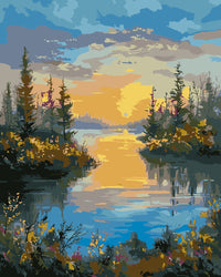 Thumbnail for Serenity by the Lakesides - Paint By Numbers