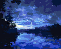 Thumbnail for Starry Night Tranquility - Paint By Numbers