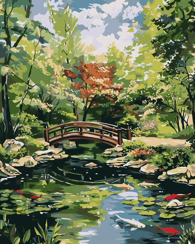 Bridge to Serenity numeromaalaus – silta rauhalliseen maisemaan