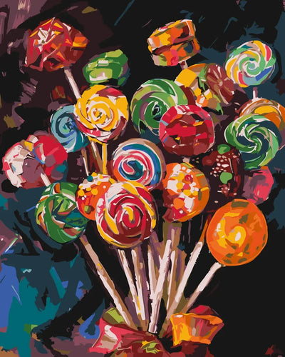 Candied Bouquet numeromaalaus – värikäs kukkakimppu