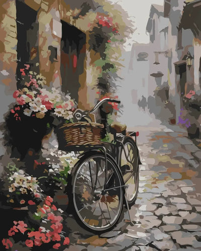 The Florist's Cycle numeromaalaus – kukkakauppiaan polkupyörä