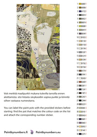 Thumbnail for Paint by numbers color chart - Water snakes I - väriluettelo ja ohjeet
