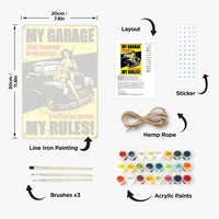 Thumbnail for My Garage – Retro Metalli Paint by Numbers 20x30 cm