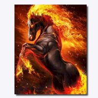 Thumbnail for Flaming Steed 30x40cm - Timanttimaalaus