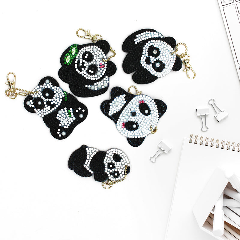 Panda - Timanttimaalaus avaimenperät