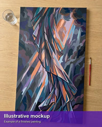 Thumbnail for Valmiin numeromaalauksen havainnekuva - Abstract Draped Fabric 40x70cm