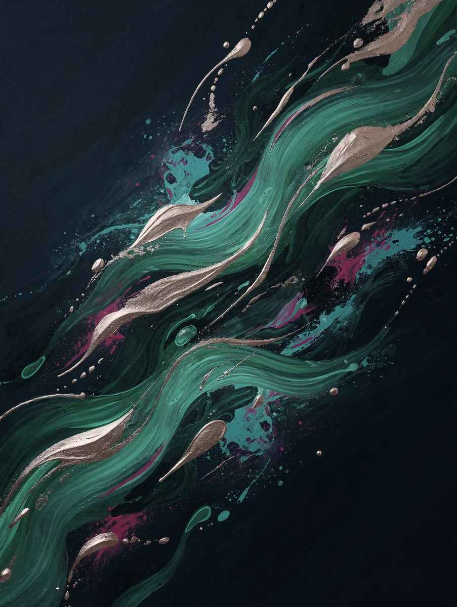 Abstract Waves 60x80cm - Timanttimaalaus