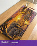 Thumbnail for Valmiin numeromaalauksen havainnekuva - African Animals at Waterhole 80x40cm