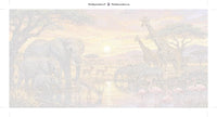 Thumbnail for Numeroitu kangas - African Animals at Waterhole 80x40cm