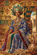 Thumbnail for African Queen in Regal Attire, 40x60 cm timanttimaalaus – lopullisen kuvion esikatselu