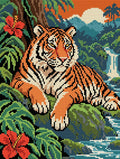 Thumbnail for Amber Jungle, 30x40 cm timanttimaalaus – lopullisen kuvion esikatselu