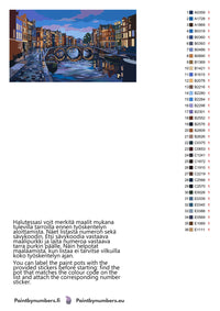 Thumbnail for Värikartta ja ohjeet - Amsterdam Canal Bridge 70x40cm