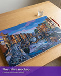 Thumbnail for Valmiin numeromaalauksen havainnekuva - Amsterdam Canal Bridge 70x40cm