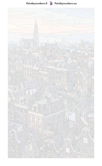 Thumbnail for Numeroitu kangas - Amsterdam Canal Rooftops 40x70cm