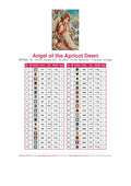Thumbnail for Angel of the Apricot Dawn timanttimaalauksen värikartta – 36 DMC-väriä