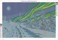 Thumbnail for Arctic Night Sky timanttimaalauksen liimapintainen canvas 60x40cm