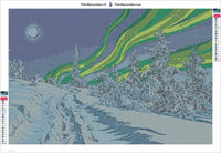 Thumbnail for Arctic Night Sky timanttimaalauksen liimapintainen canvas 60x40cm