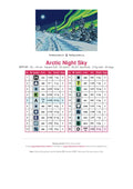 Thumbnail for Arctic Night Sky timanttimaalauksen värikartta – 20 DMC-väriä