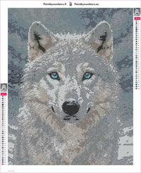Thumbnail for Arctic Wolf timanttimaalauksen liimapintainen canvas 40x50cm