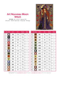Thumbnail for Art Nouveau Moon Witch timanttimaalauksen värikartta – 28 DMC-väriä