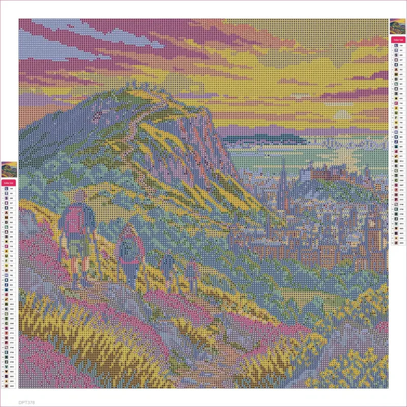 Arthur Seat Cloudbreak timanttimaalauksen liimapintainen canvas 50x50cm